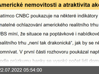 Americké nemovitosti a atraktivita akcií stavebních firem podle UBS