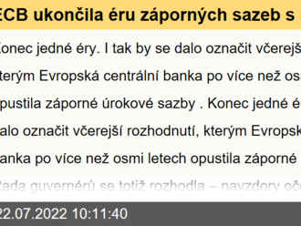 ECB ukončila éru záporných sazeb s novým TPI v zádech