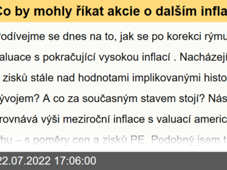 Co by mohly říkat akcie o dalším inflačním vývoji?