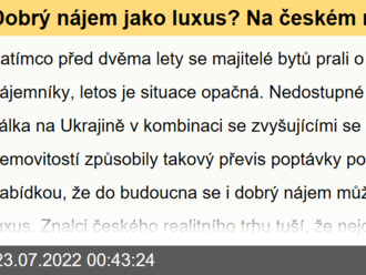 Dobrý nájem jako luxus? Na českém realitním trhu je   živo