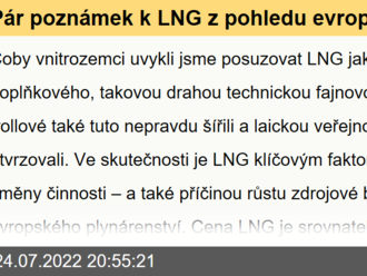 Pár poznámek k LNG z pohledu evropského plynárenského systému