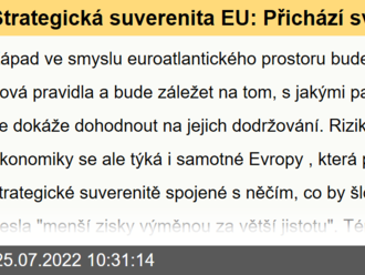 Strategická suverenita EU: Přichází svět bez pravidel.   byznys se musí připravit