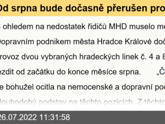 Od srpna bude dočasně přerušen provoz hradeckých linek MHD číslo 4 a 8