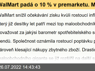 WalMart padá o 10 % v premarketu. Mají maloobchodníci problém?