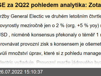 GE za 2Q22 pohledem analytika: Zotavení letecké přepravy táhne celý konglomerát