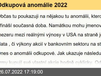 Odkupová anomálie 2022