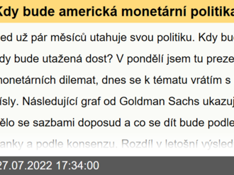 Kdy bude americká monetární politika nejen utahovaná, ale také utažená?