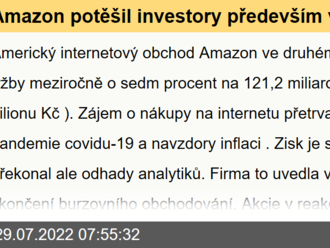 Amazon potěšil investory především výhledem, Věří ve vysoký růst tržeb