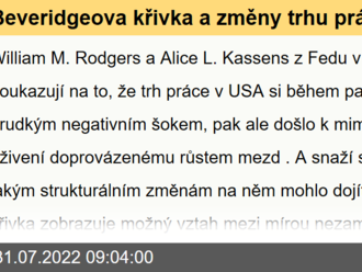 Beveridgeova křivka a změny trhu práce v posledních dvaceti letech - Víkendář