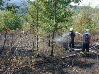 Sedm jednotek vyjelo k požáru porostu v Ústí nad Labem – Neštěmicích. Byl vyhlášen druhý stupeň…