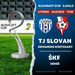 Slovnaft Cup: TJ Slovan Zemianske Kostoľany - ŠKF Sereď