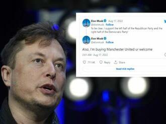 Elon Musk sa svojím žartom postaral o rozruch, keď oznámil kúpu anglického Manchestru United