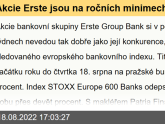 Akcie Erste jsou na ročních minimech. Je čas investovat? - Jaromír Strnad