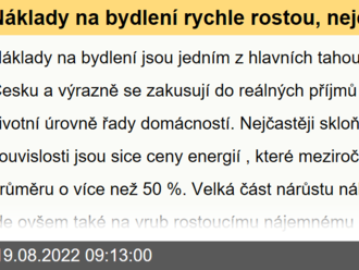 Náklady na bydlení rychle rostou, nejen kvůli energiím - Rozbřesk