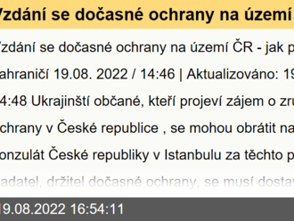 Vzdání se dočasné ochrany na území ČR - jak postupovat v zahraničí