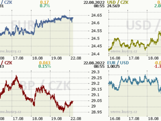 Koruna atakuje 24,70 EUR/CZK