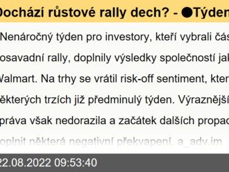 Dochází růstové rally dech? - 🔴Týden na trzích