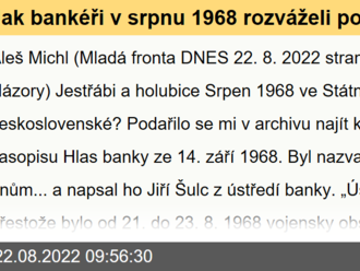 Jak bankéři v srpnu 1968 rozváželi po republice data