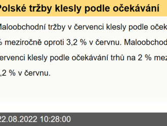 Polské tržby klesly podle očekávání