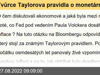 Tvůrce Taylorova pravidla o monetární politice Fedu a sedmdesátých letech - Víkendář