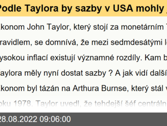 Podle Taylora by sazby v USA mohly jít k 5 % - Víkendář