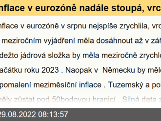 Inflace v eurozóně nadále stoupá, vrchol má stále ještě před sebou  