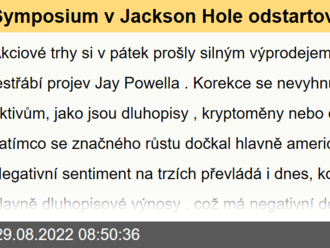 Symposium v Jackson Hole odstartovalo risk-off výprodej na většině finančních aktiv - Ranní komentář