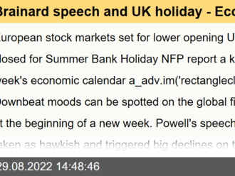 Brainard speech and UK holiday - Economic calendar