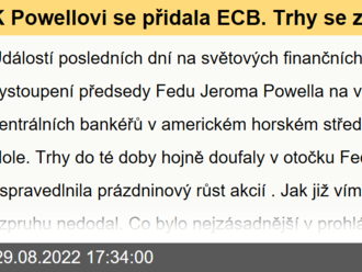 K Powellovi se přidala ECB. Trhy se znovu mohou chystat na recesi - Tomáš Vlk