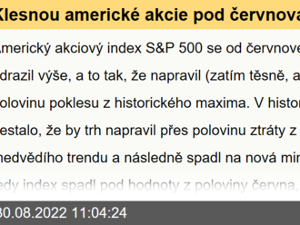 Klesnou americké akcie pod červnová minima? Medvědi by museli přepsat historii