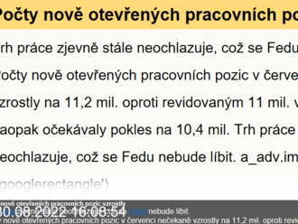 Počty nově otevřených pracovních pozic vzrostly