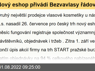 Nový eshop přivádí Bezvavlasy řádově třetinu návštěvníků i objednávek navíc. Úpis akcií skončí zítra ve 12:00