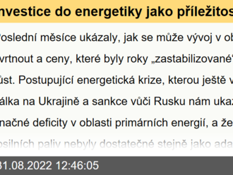 Investice do energetiky jako příležitost?