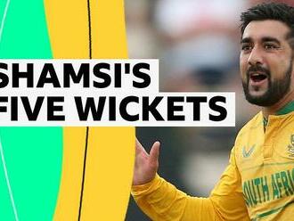 Tabraiz Shamsi ripped through England with career-best figures of 5-24