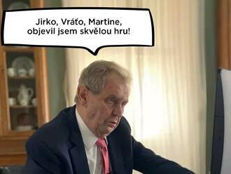 Prezident Miloš Zeman má svoju vlastnú hru s názvom Dovez Dědka