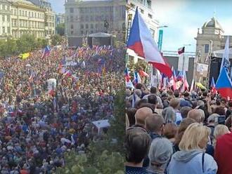 Masívny PROTEST zaplnil Václavské námestie: 70-tisíc ľudí vyzvalo vládu na ODCHOD