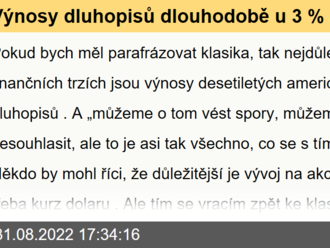 Výnosy dluhopisů dlouhodobě u 3 % a chování akciového trhu