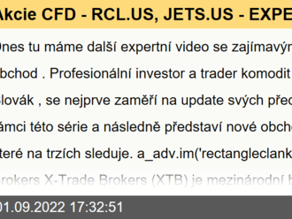 Akcie CFD - RCL.US, JETS.US - EXPERT TRADE IDEA