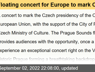 Floating concert for Europe to mark CZ PRES