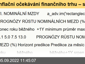 Inflační očekávání finančního trhu – srpen