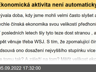 Ekonomická aktivita není automaticky aktivita smysluplná