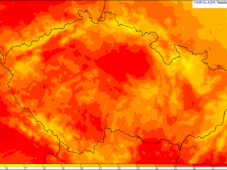 Včerejší teploty na mnoha místech překročily letních 25 °C, v Plzeňském kraji dokonce ojediněle i 27 °C.