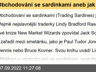 Obchodování se sardinkami aneb jak se vyhnout rozhodování podle emocí s hlavním makléřem Patria Finance  