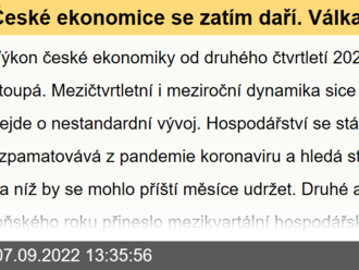 České ekonomice se zatím daří. Válka na Ukrajině jí ale výrazně ukrojí z dynamiky