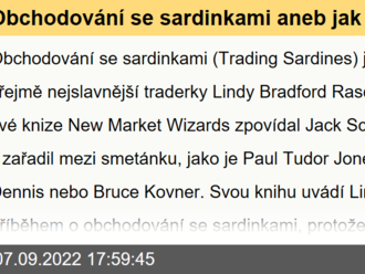 Obchodování se sardinkami aneb jak se vyhnout rozhodování podle emocí. Webinář s hlavním makléřem Patrie už zítra v 15:00