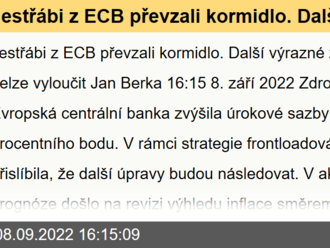 Jestřábi z ECB převzali kormidlo. Další výrazné zvýšení sazeb nelze vyloučit