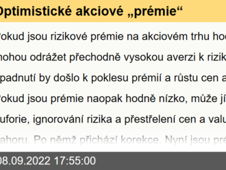 Optimistické akciové „prémie“