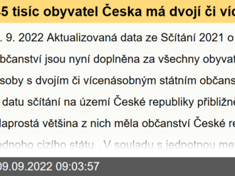 45 tisíc obyvatel Česka má dvojí či vícenásobné občanství