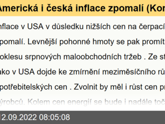 Americká i česká inflace zpomalí  