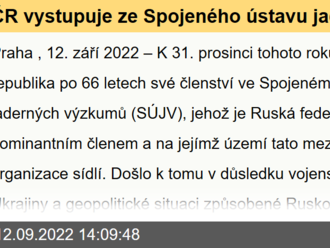 ČR vystupuje ze Spojeného ústavu jaderných výzkumů